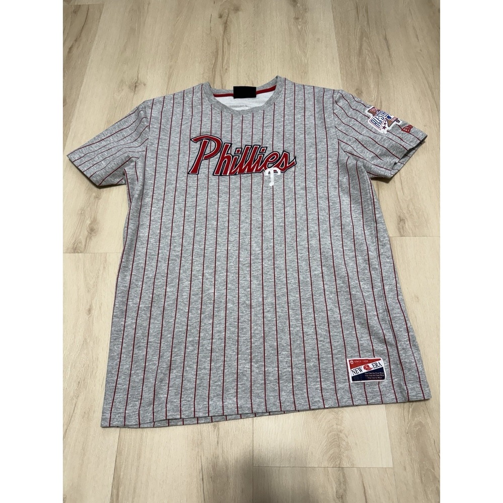 New Era Philadelphia Phillies Pinstripe Shirt Men's Sz L 1996 All-Star Game 1883